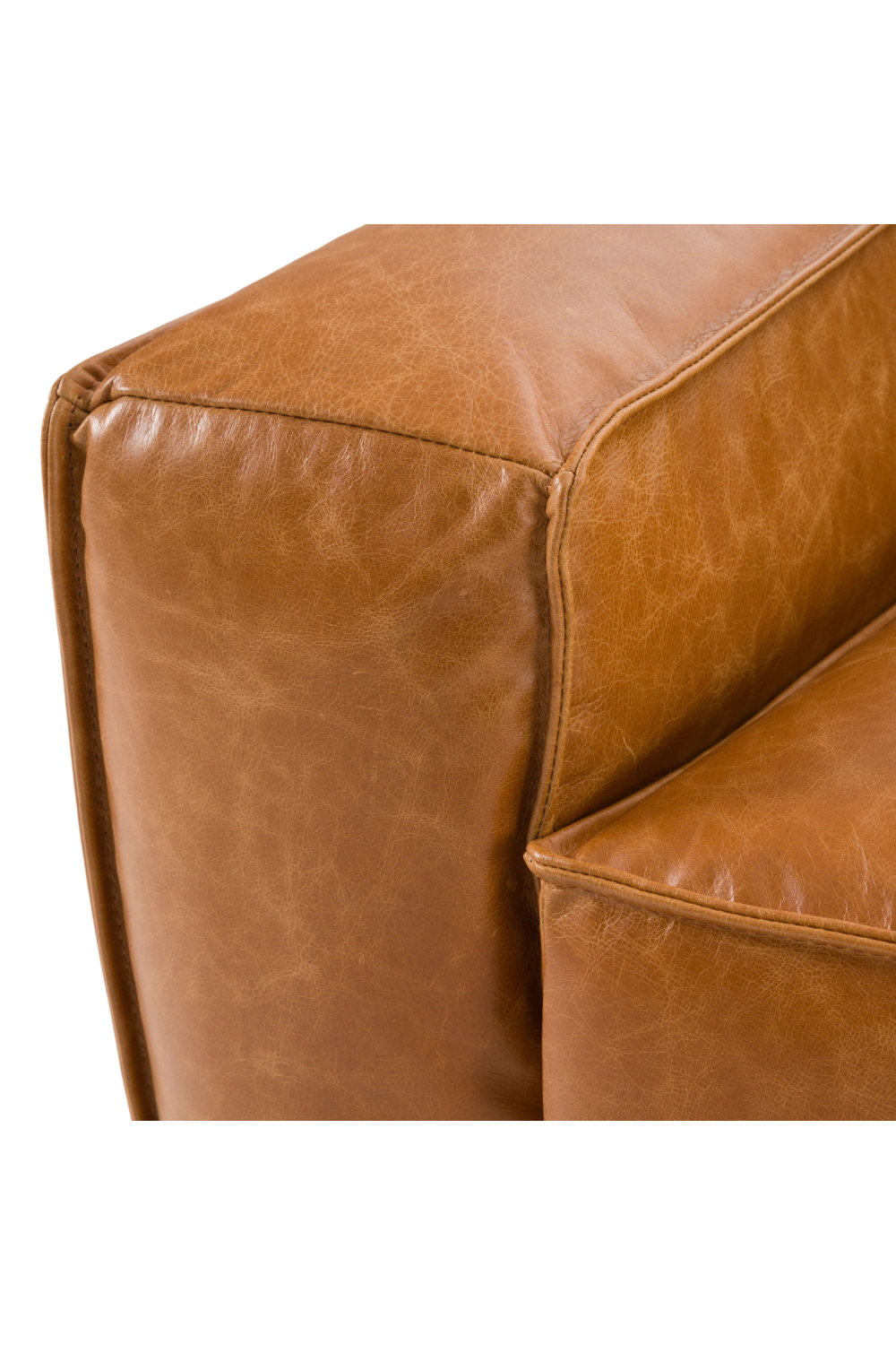 Brown Leather 3-Piece Sofa | OROA Modern Cambria | Oroa.com