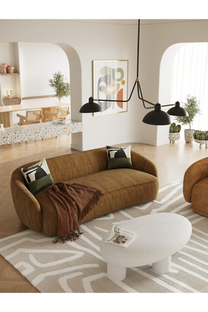 Yellow Curved Sofa | OROA Modern Norris | Oroa.com