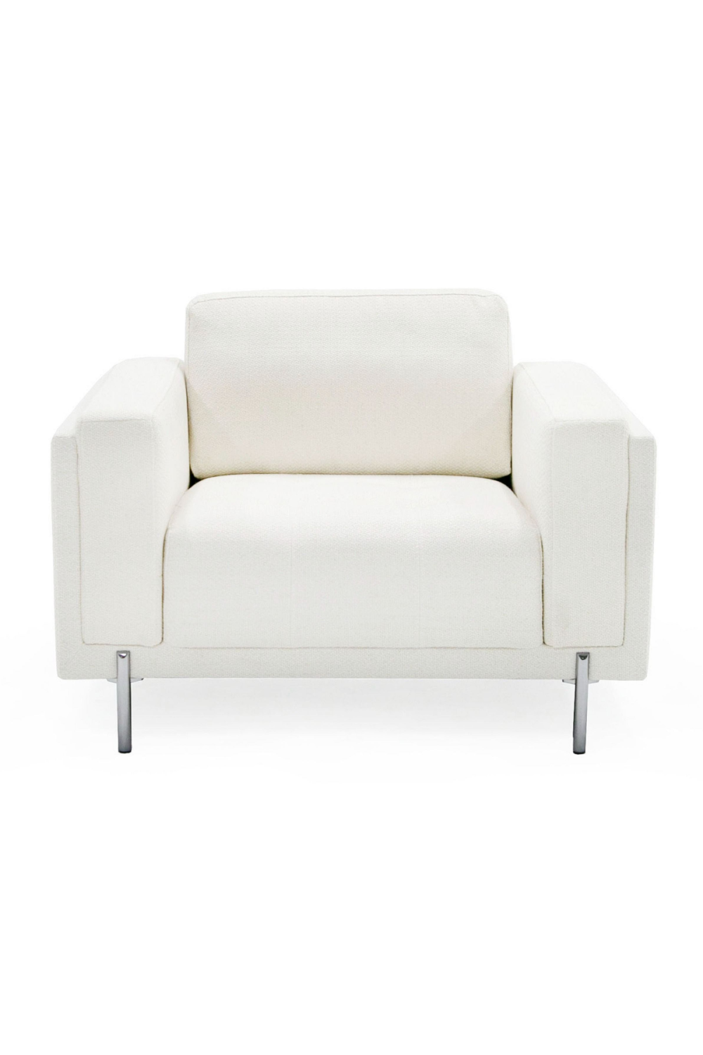 White Square-Armed Lounge Chair | OROA Modern Schmidt | Oroa.com
