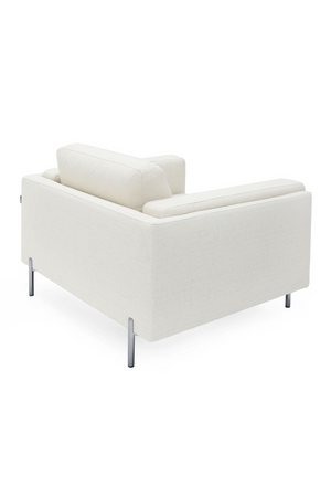 White Square-Armed Lounge Chair | OROA Modern Schmidt | Oroa.com