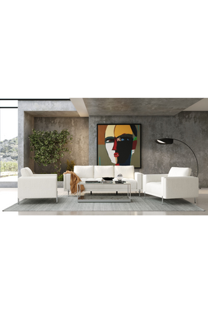 White Square-Armed Lounge Chair | OROA Modern Schmidt | Oroa.com