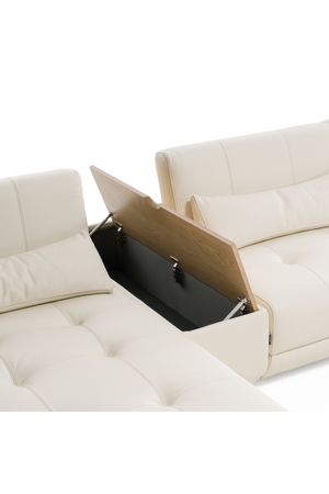 White Leather 7-Piece Modular Sofa | OROA Modern Garfield | Oroa.com