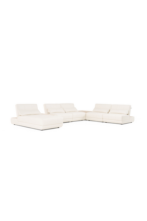 White Leather 7-Piece Modular Sofa | OROA Modern Garfield | Oroa.com