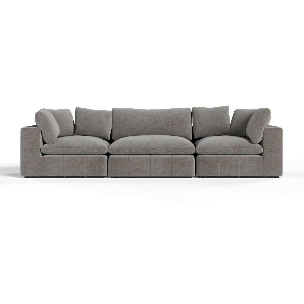   Gray Square-Armed Sectional Sofa | Oroa.com