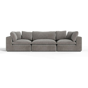   Gray Square-Armed Sectional Sofa | Oroa.com