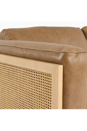 Tan Leather Wicker Sofa | OROA Modern Danson | Oroa.com