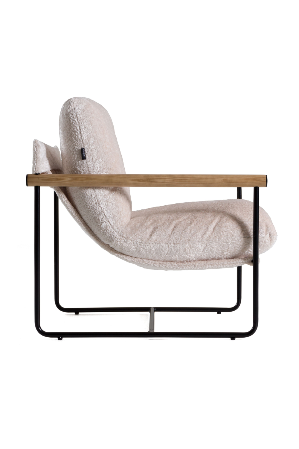 Wood-Armed Beige Accent Chair | OROA Modern Moorcroft | Oroa.com