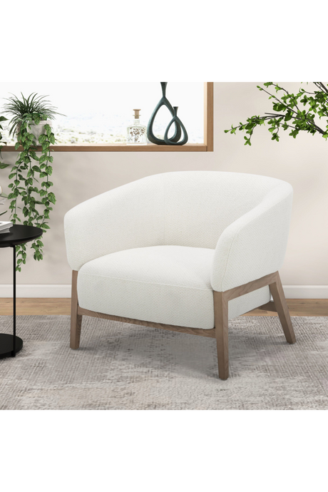 White Curved Accent Chair | OROA Modern Giselle | Oroa.com