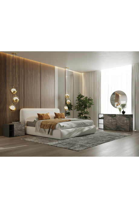 White Upholstered Bed | OROA Modern Liam | Oroa.com