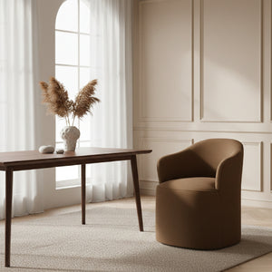   Brown Wheeled Dining Chair | Oroa.com