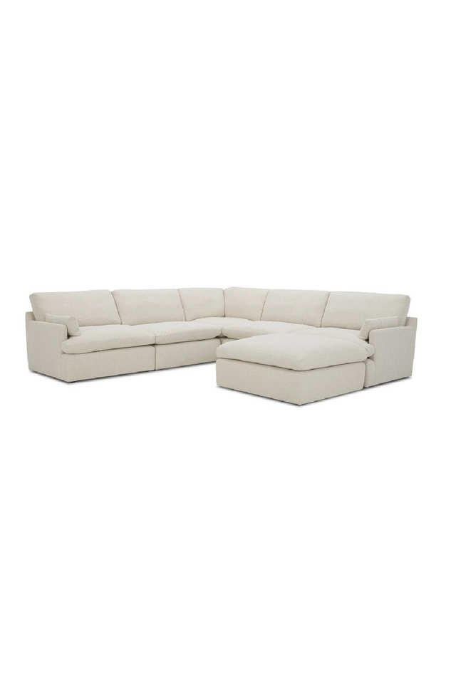 Beige Linen Sectional Sofa | OROA Modern Danica | Oroa.com