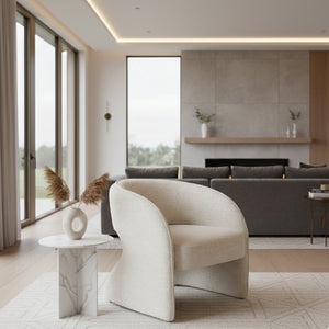 Cream Cut-out Accent Chair | OROA Modern Luby