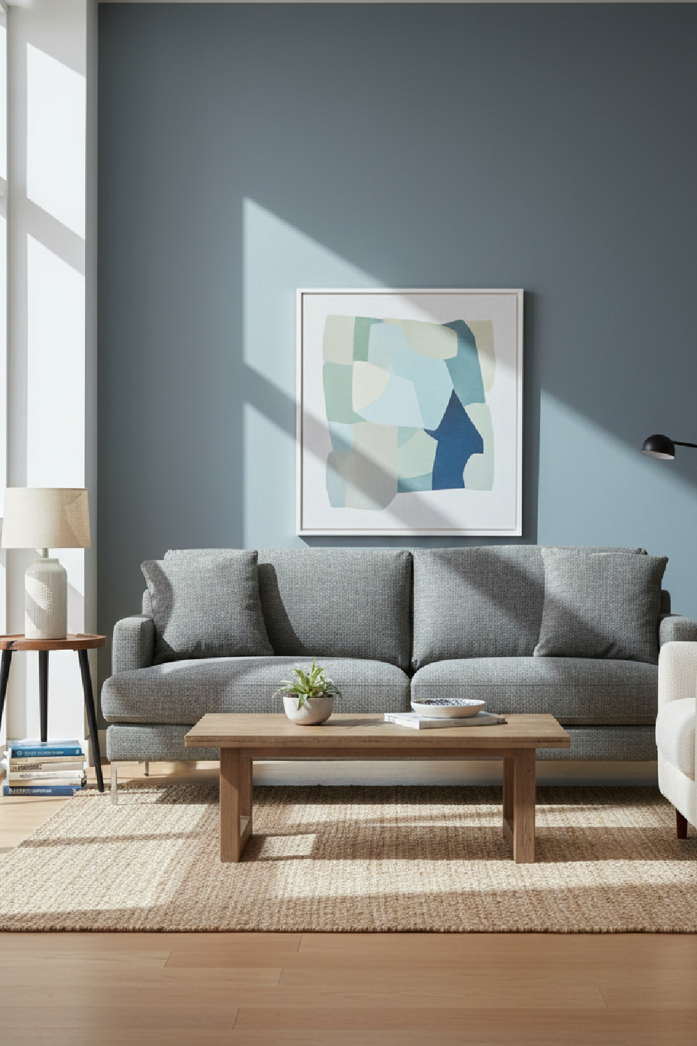 Square-Armed Gray Sofa | OROA Modern Janina