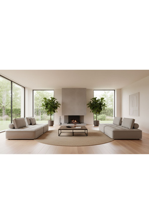Gray Fabric 4-Piece Sectional Sofa | OROA Modern Nolden | Oroa.com