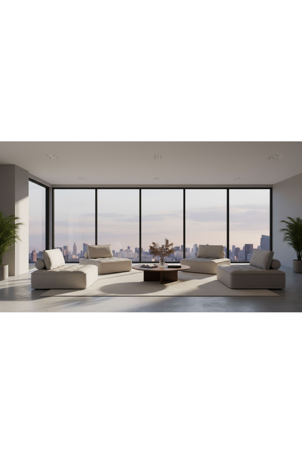 Gray Fabric 4-Piece Sectional Sofa | OROA Modern Nolden | Oroa.com