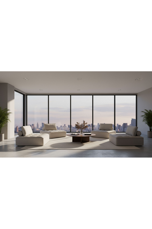 Gray Fabric 4-Piece Sectional Sofa | OROA Modern Nolden | Oroa.com