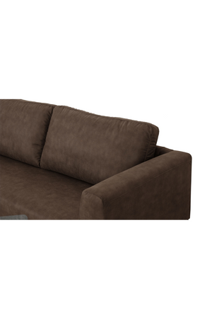 Brown Fabric Loveseat | OROA Modern Jada | Oroa.com