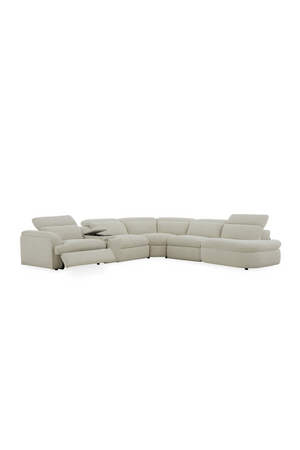 White L-Shaped Recliner Sectional Sofa | OROA Modern Ambler | Oroa.com