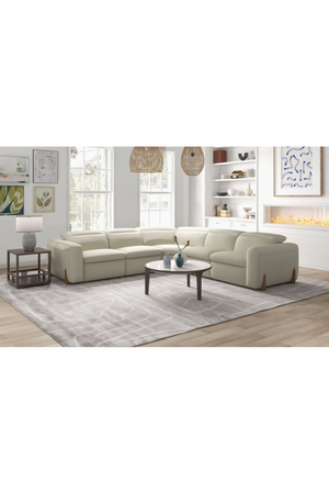 Beige Fabric Sectional Recliner Sofa | OROA Modern Conrad | Oroa.com