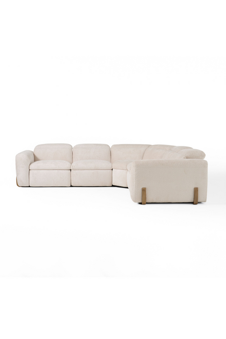 Beige Fabric Sectional Recliner Sofa | OROA Modern Conrad | Oroa.com