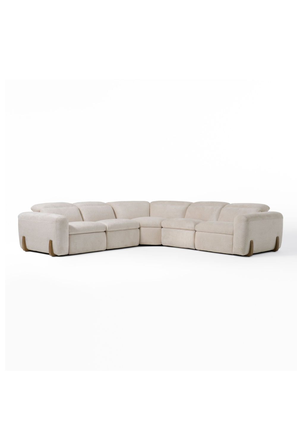 Beige Fabric Sectional Recliner Sofa | OROA Modern Conrad | Oroa.com