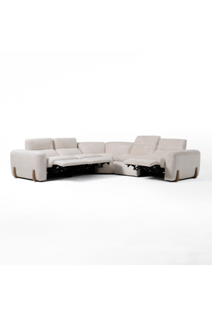 Beige Fabric Sectional Recliner Sofa | OROA Modern Conrad | Oroa.com