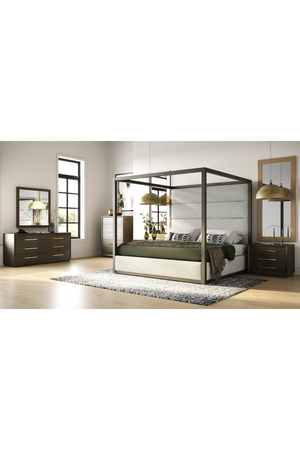 Brown Oak Canopy Bed | OROA Modern Manhattan | Oroa.com