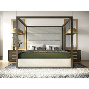   Brown Oak Canopy Bed | Oroa.com