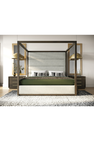 Brown Oak Canopy Bed | OROA Modern Manhattan | Oroa.com