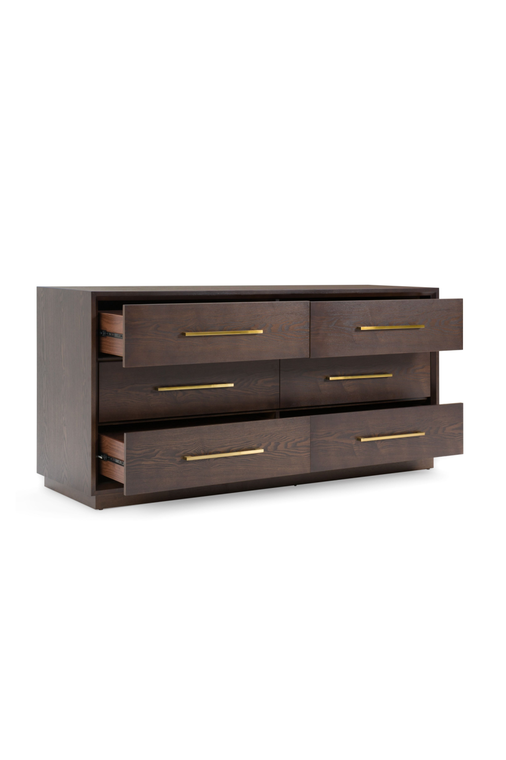 Brown Oak 6-Drawer Dresser | OROA Modern Manhattan | Oroa.com