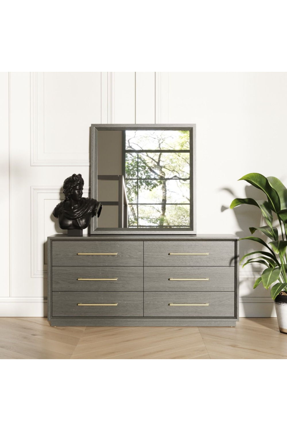 Wash Gray 6-Drawer Dresser | OROA Modern Manhattan | Oroa.com
