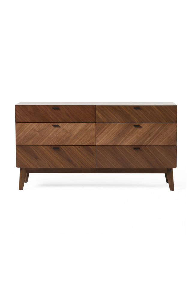 6-Drawer Walnut Veneer Dresser | OROA Modern Kamela | Oroa.com