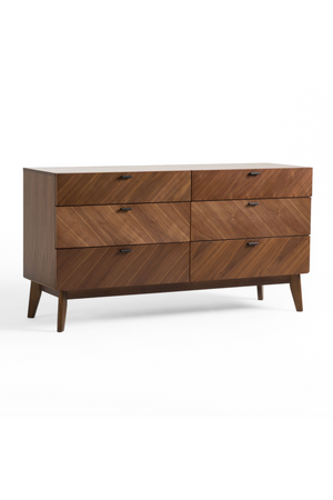 6-Drawer Walnut Veneer Dresser | OROA Modern Kamela | Oroa.com