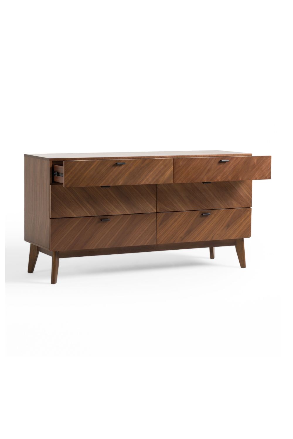 6-Drawer Walnut Veneer Dresser | OROA Modern Kamela | Oroa.com