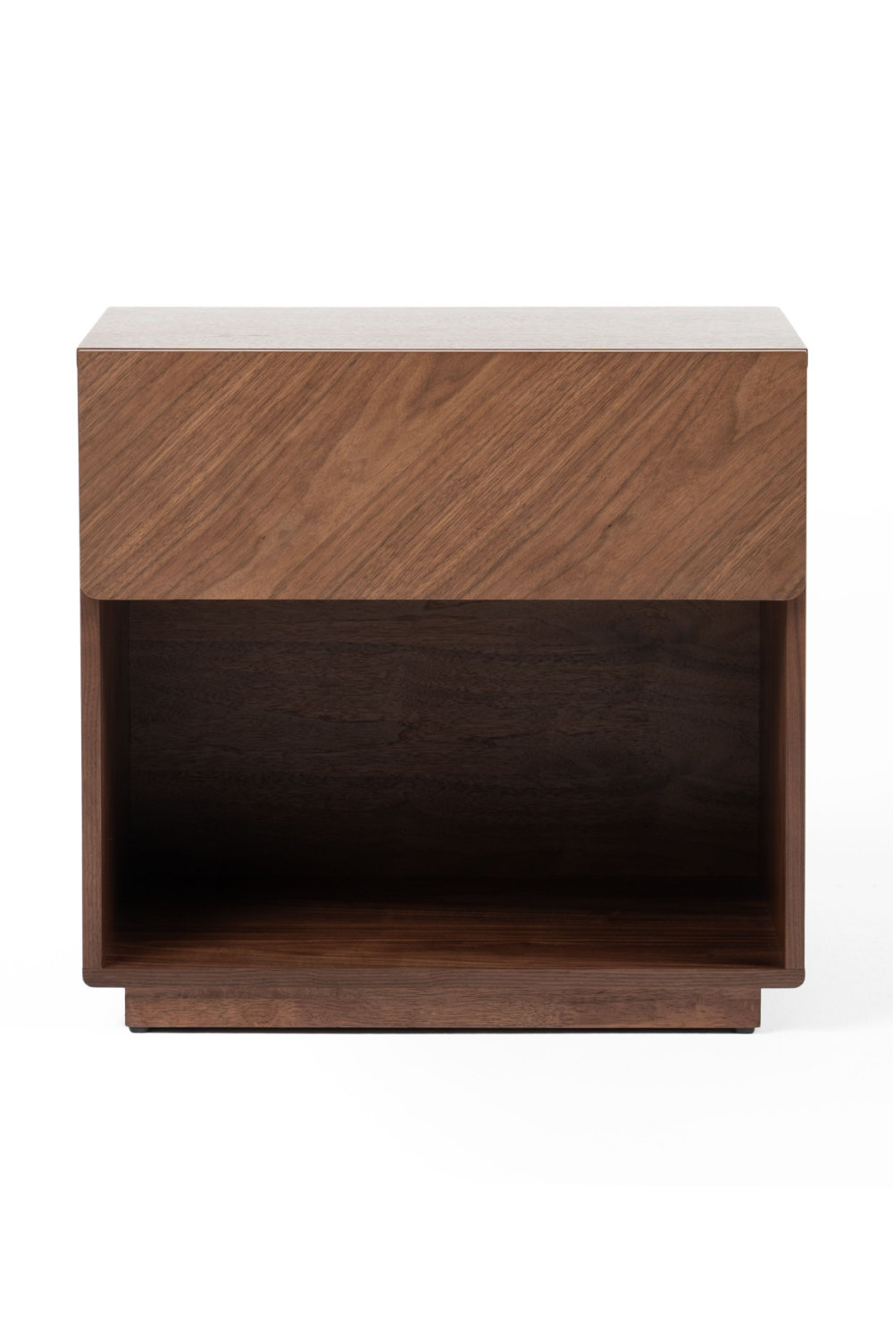 Walnut Veneer 1-Drawer Nightstand | OROA Modern Nova | Oroa.com