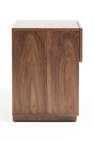 Walnut Veneer 1-Drawer Nightstand | OROA Modern Nova | Oroa.com