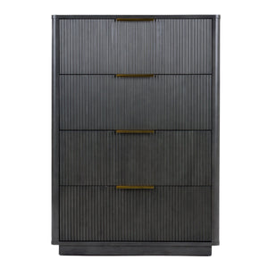  Reeded Wood 4-Drawer Chest | Oroa.com