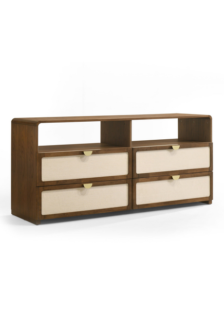 Natural Burlap 4-Drawer Dresser | OROA Modern Emilio | Oroa.com
