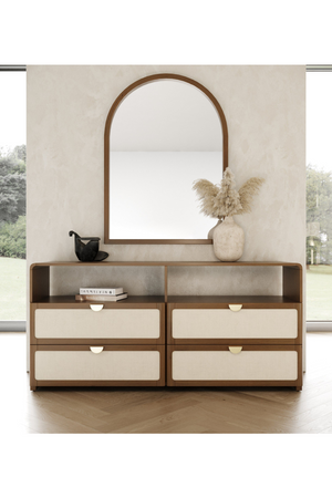 Natural Burlap 4-Drawer Dresser | OROA Modern Emilio | Oroa.com
