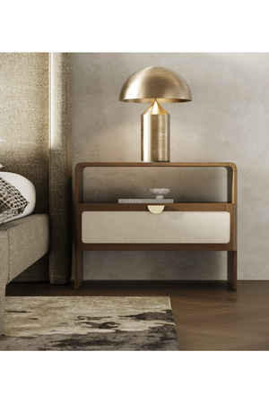 Natural Burlap Nightstand | OROA Modern Emilio | Oroa.com