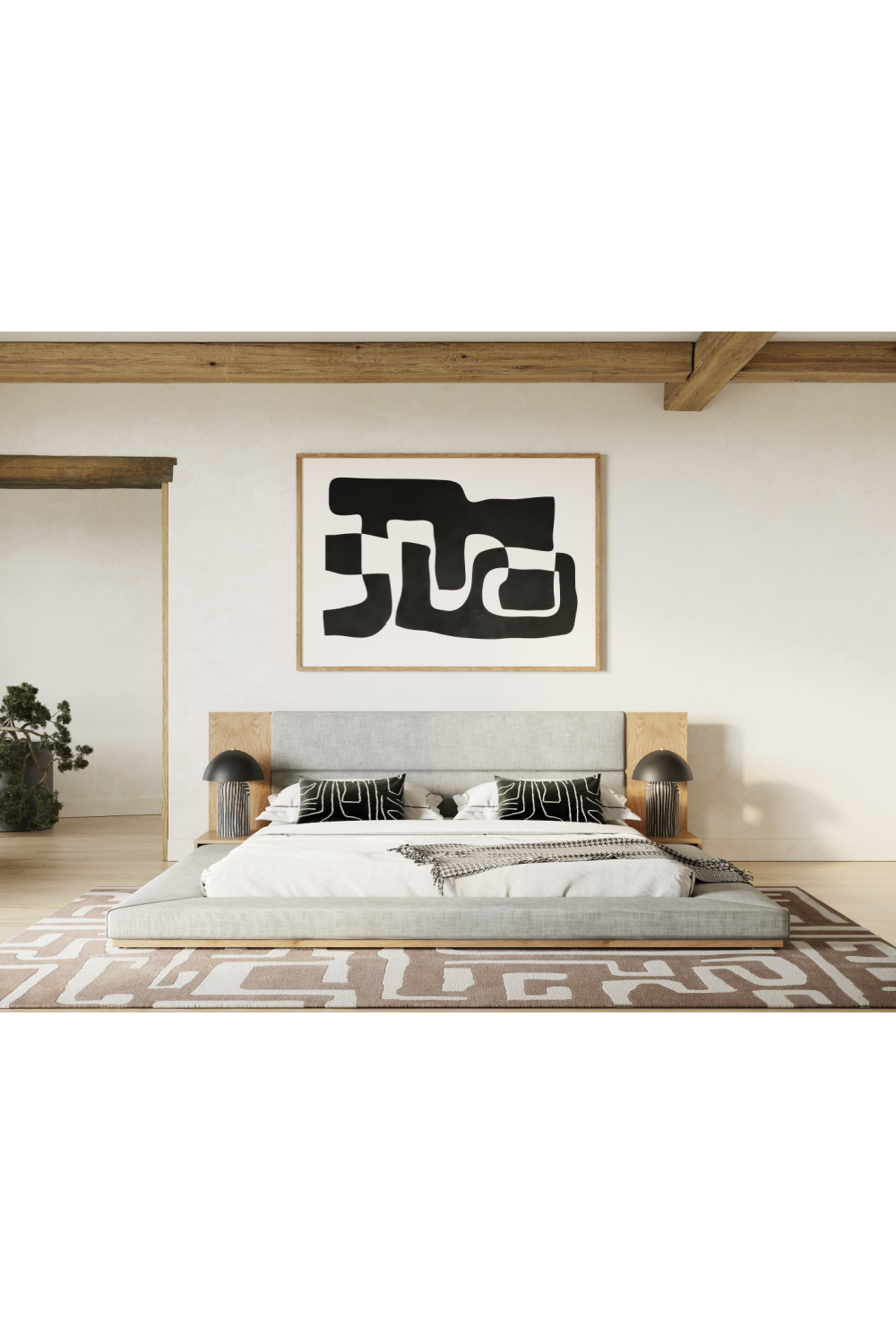 Natural Oak Queen Bed | OROA Modern Jagger | Oroa.com