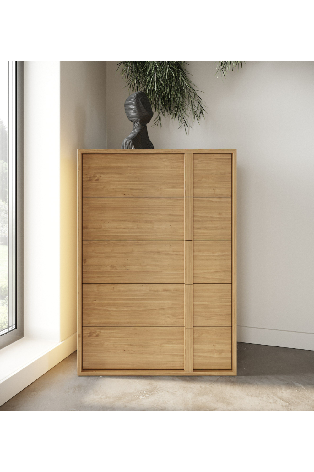 Warm Oak 5-Drawer Chest | OROA Modern Berlin | Oroa.com