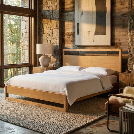 Natural Oak Minimalist Bed | OROA Modern Berlin