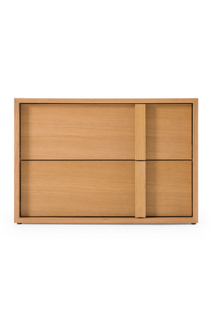 Warm Oak 2-Drawer Nightstand | OROA Modern Berlin | Oroa.com