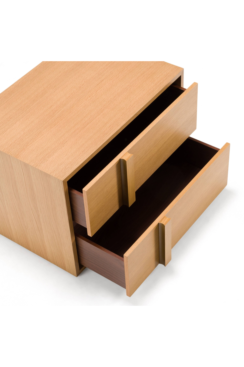 Warm Oak 2-Drawer Nightstand | OROA Modern Berlin | Oroa.com