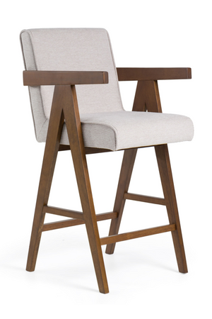Walnut V-Leg Counter Chairs (2) | OROA Modern Joseline | Oroa.com