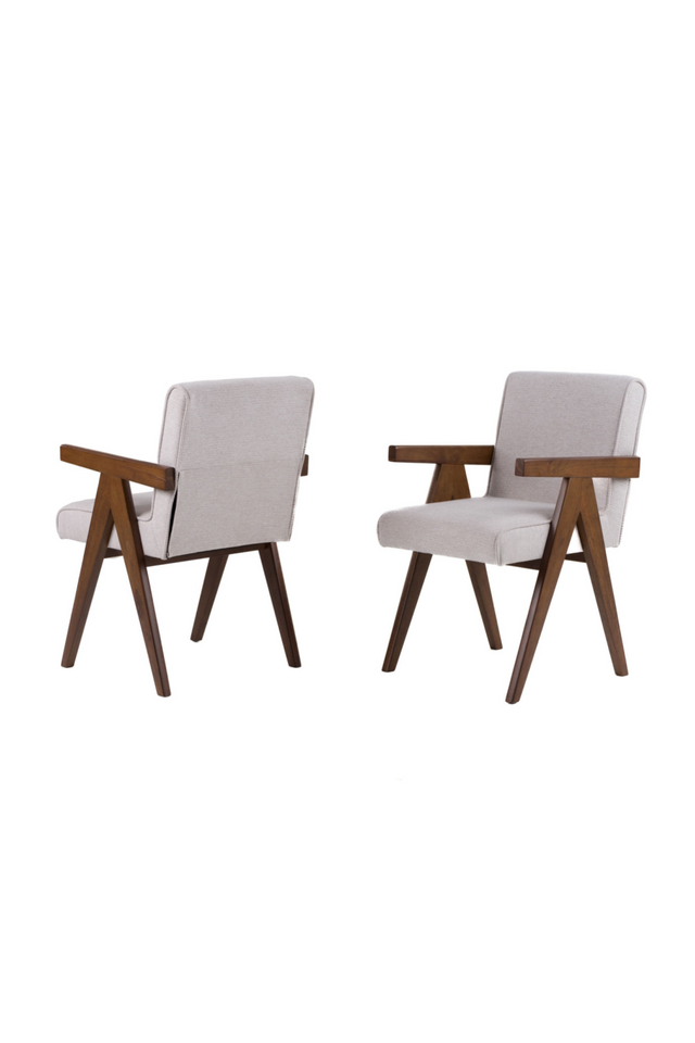 Walnut V-Leg Dining Chairs (2) | OROA Modern Joseline | Oroa.com