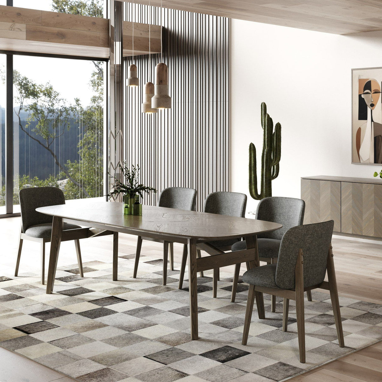   Solid Rubberwood Dining Table | Oroa.com