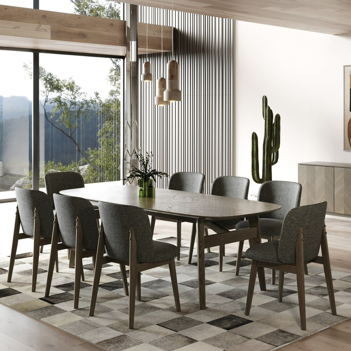   Solid Rubberwood Dining Table | Oroa.com