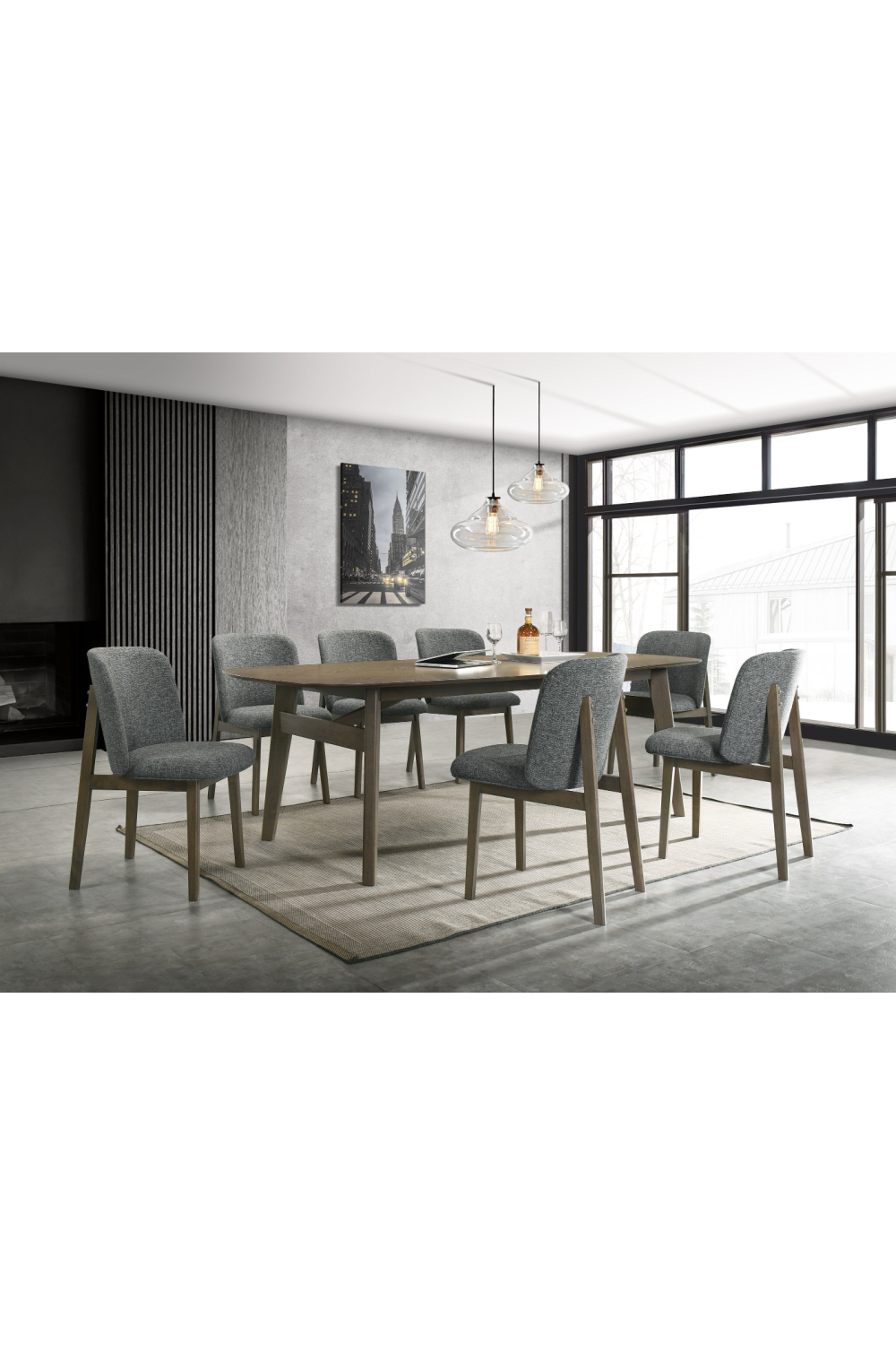 Solid Rubberwood Dining Table | OROA Modern Costello | Oroa.com
